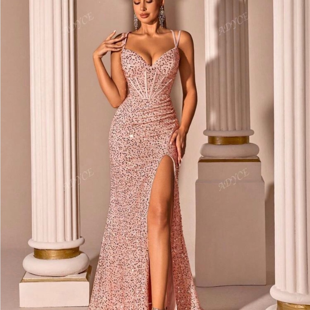 Elegant Pink Evening Gown
